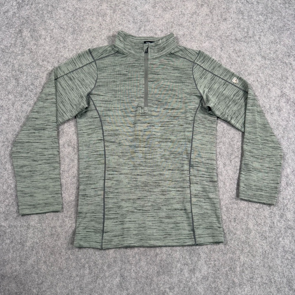 Kuhl Kids Heathered Gray Black 1/4 Quarter Zip Sweatshirt Youth Size Small 7-8